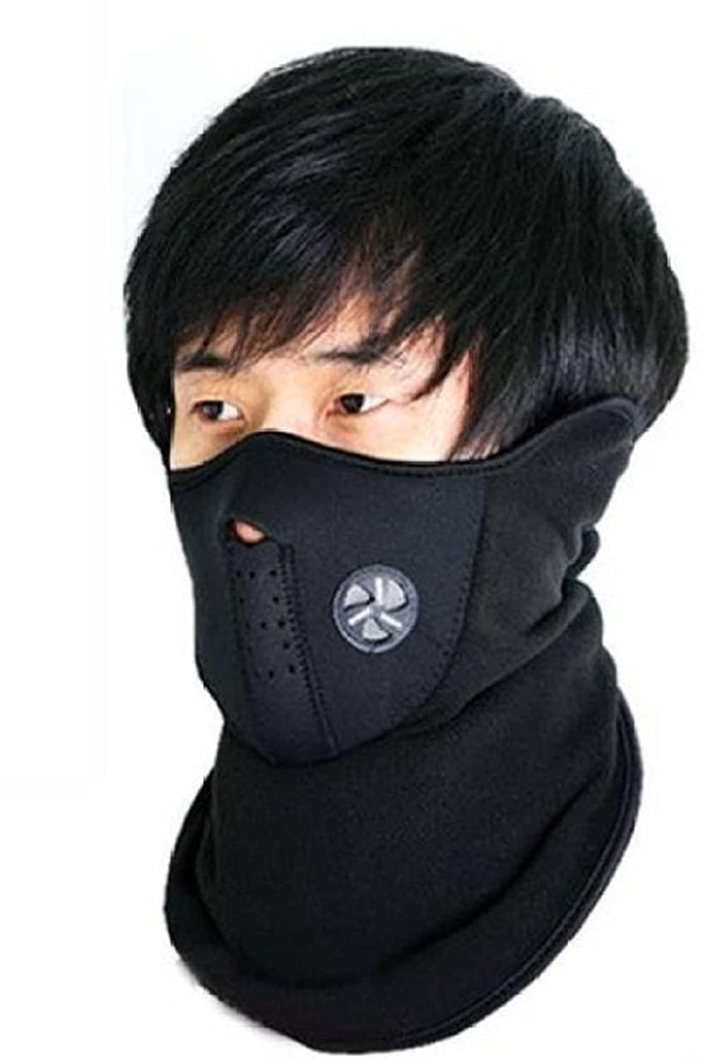 Men Soft Neoprance Fabric Reusable Motorcycle Riding Face Cover Skin protection Balaclava Mask for Bikers UV Anti Dust Neck Neoprance Mask